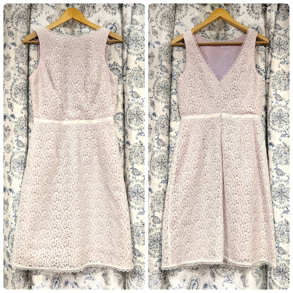 Mica White Cutout Lace Sleeveless Dress Sz 6
